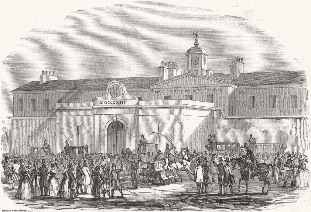 IRELAND. Visit to O'Connell &c, In the Griffith College, Dublin 1844 old print